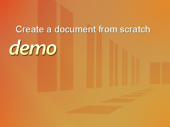 Create a document from scratch 