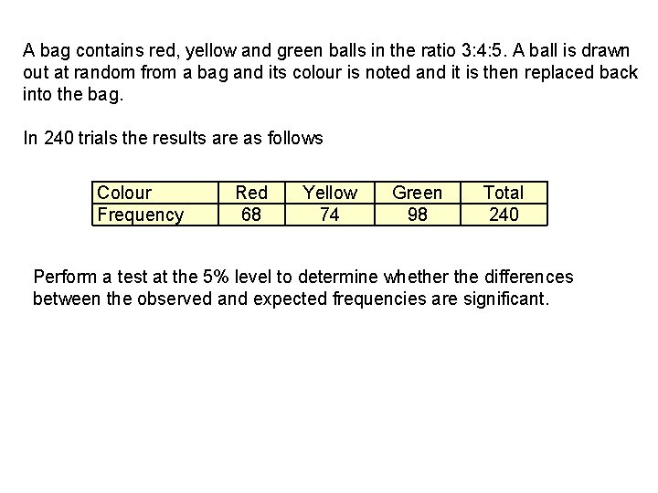 A bag contains red, yellow and green balls in the ratio 3: 4: 5.