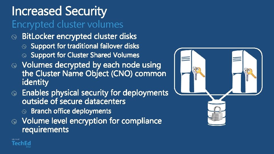 Encrypted cluster volumes 