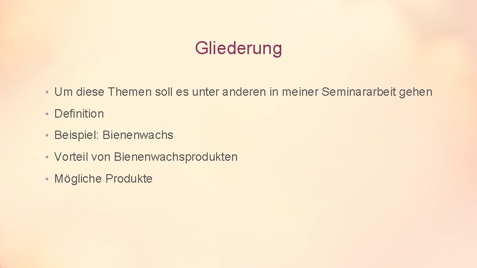 Gliederung • Um diese Themen soll es unter anderen in meiner Seminararbeit gehen •