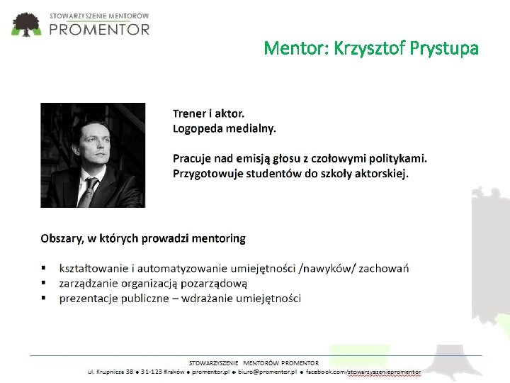 Mentor: Krzysztof Prystupa 