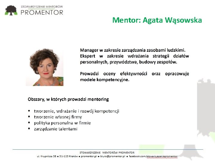 Mentor: Agata Wąsowska 