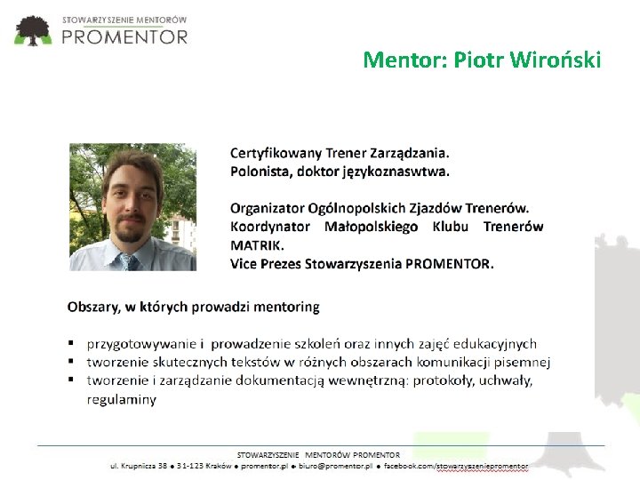 Mentor: Piotr Wiroński 