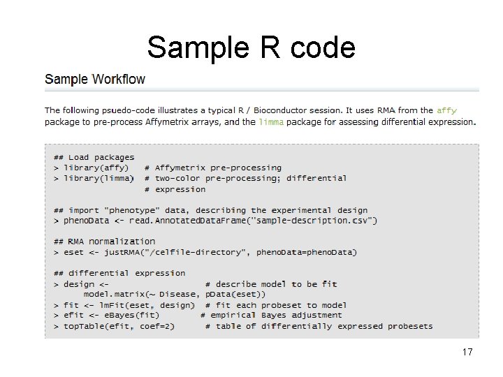 Sample R code 17 