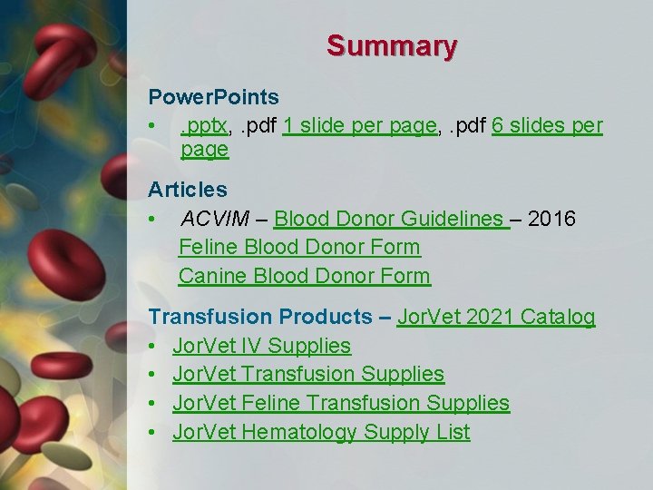 Summary Power. Points • . pptx, . pdf 1 slide per page, . pdf