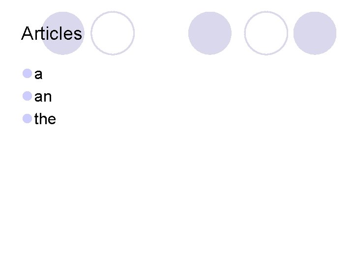 Articles la l an l the Articles la l an l the