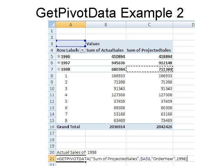 Get. Pivot. Data Example 2 