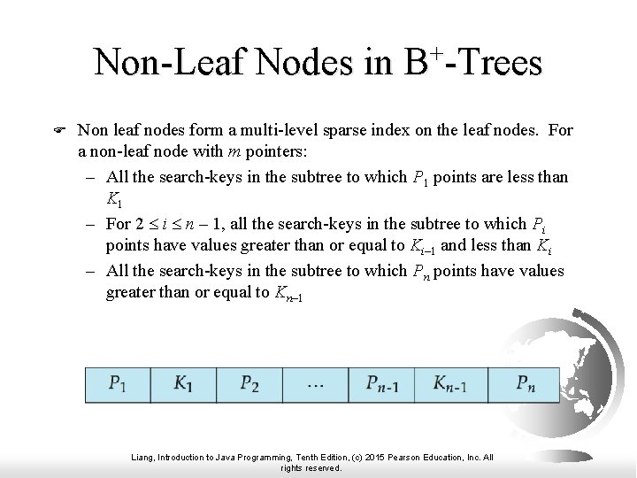 Non-Leaf Nodes in B+-Trees F Non leaf nodes form a multi-level sparse index on