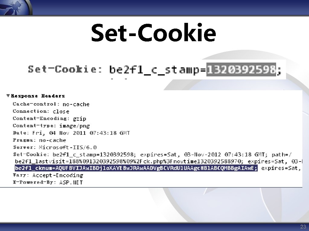 Set-Cookie 23 