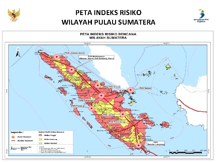 PETA INDEKS RISIKO WILAYAH PULAU SUMATERA Slide - 51 