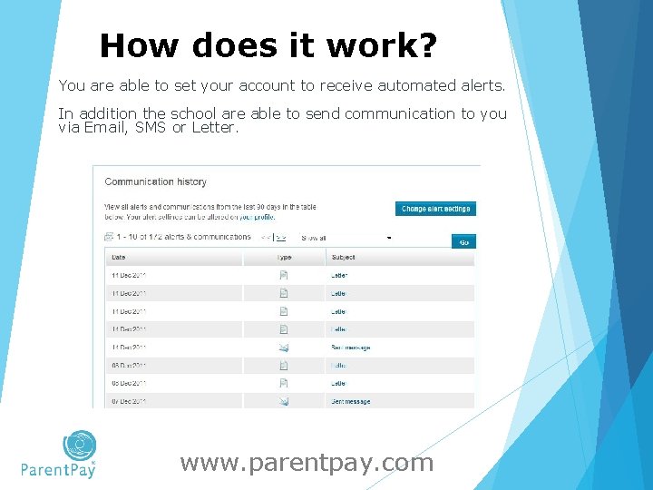 How does it work? You are able to set your account to receive automated