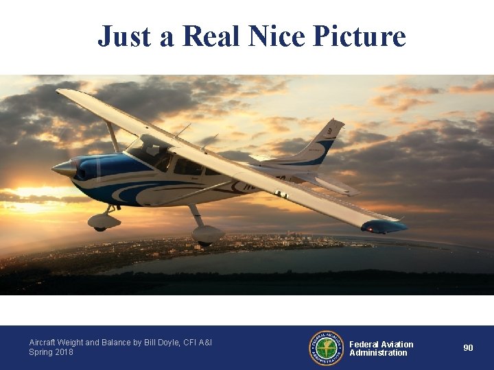 Just a Real Nice Picture Aircraft Weight and Balance by Bill Doyle, CFI A&I