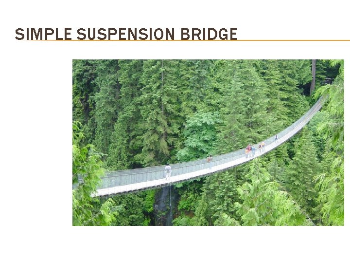 SIMPLE SUSPENSION BRIDGE  SIMPLE SUSPENSION BRIDGE