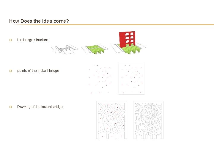 How Does the idea come? � the bridge structure � points of the instant How Does the idea come? � the bridge structure � points of the instant