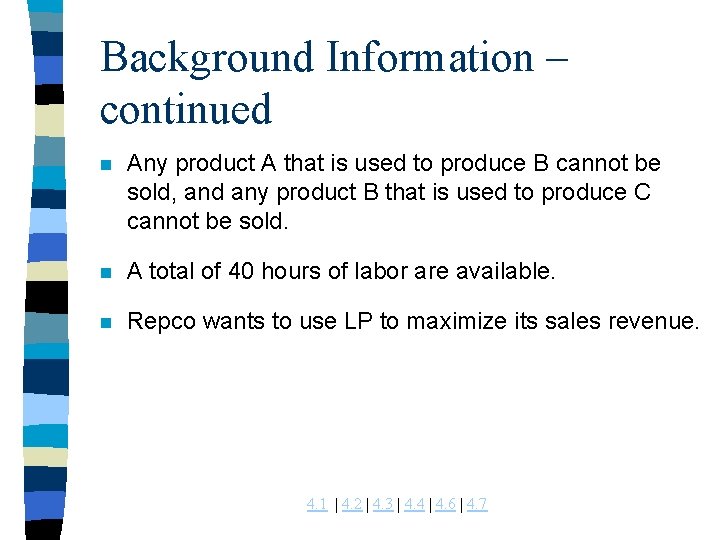 Example 4 5 Production Process Models Background Information