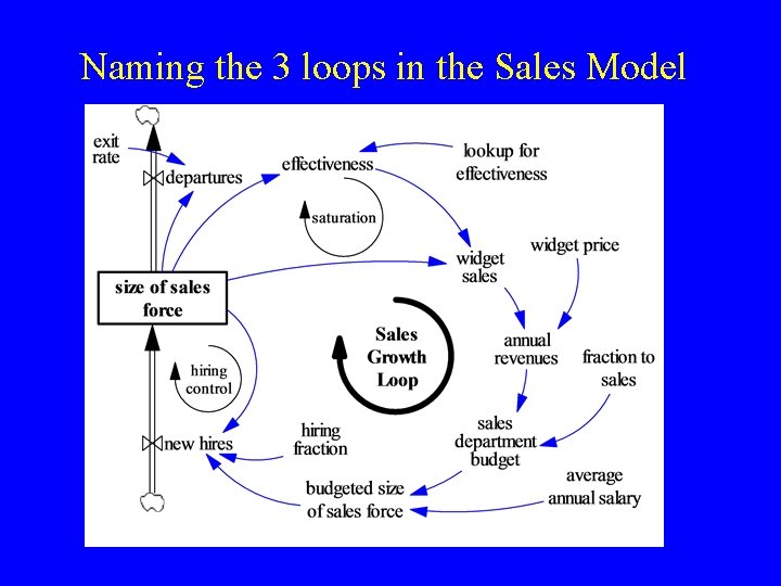 Naming the 3 loops in the Sales Model Naming the 3 loops in the Sales Model