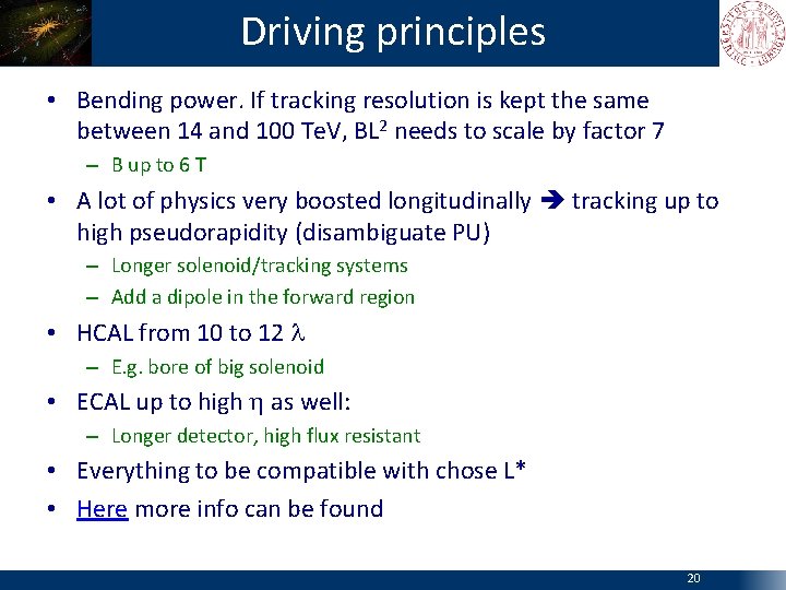 Driving principles • Bending power. If tracking resolution is kept the same between 14