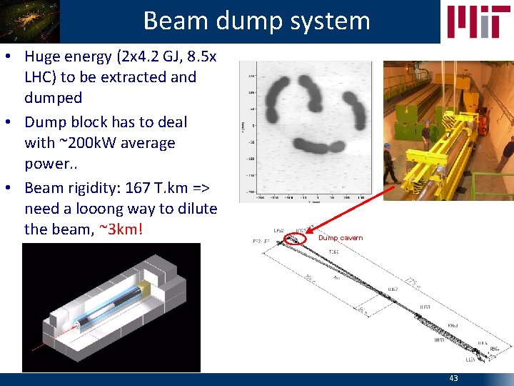 Beam dump system • Huge energy (2 x 4. 2 GJ, 8. 5 x