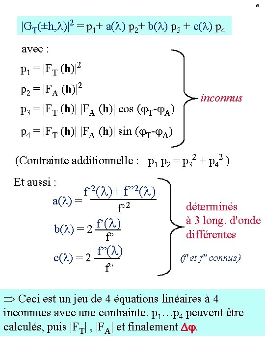 63 |GT(±h, )|2 = p 1+ a( ) p 2+ b( ) p 3