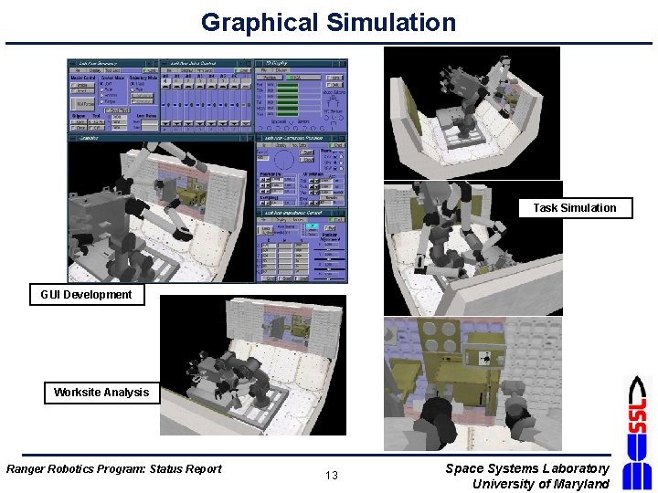 Graphical Simulation Task Simulation GUI Development Worksite Analysis Ranger Robotics Program: Status Report 13