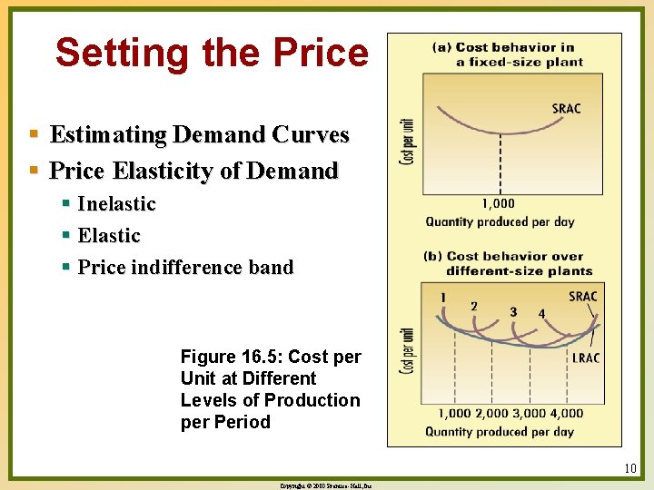 Setting the Price § Estimating Demand Curves § Price Elasticity of Demand § Inelastic