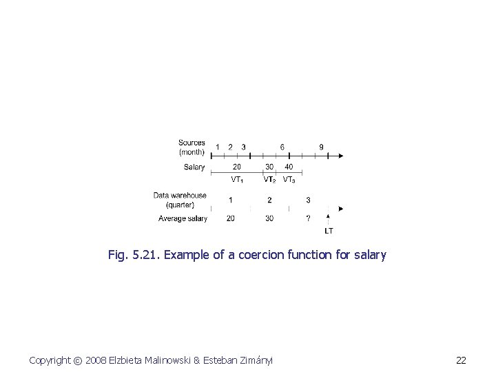 Fig. 5. 21. Example of a coercion function for salary Copyright © 2008 Elzbieta