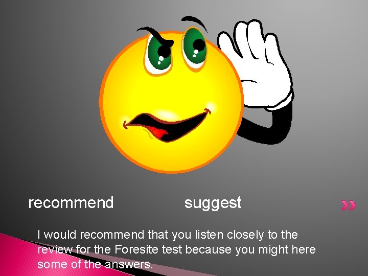 recommend suggest I would recommend that you listen closely to the review for the recommend suggest I would recommend that you listen closely to the review for the