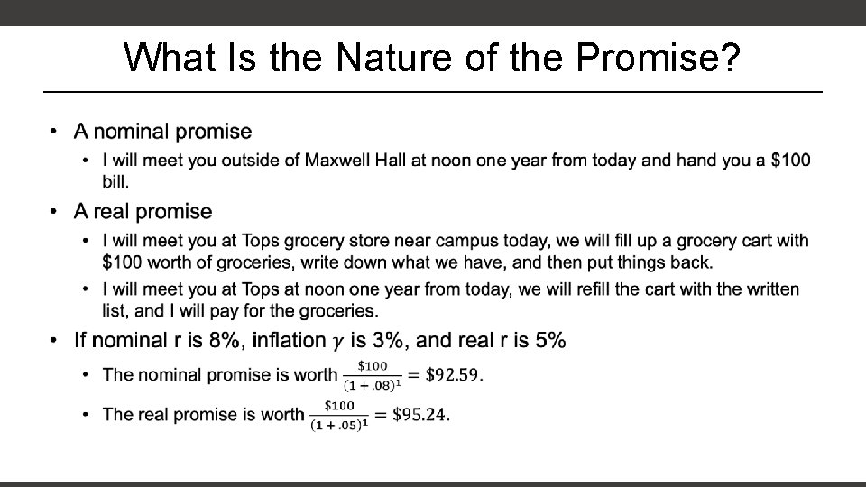 What Is the Nature of the Promise? • 