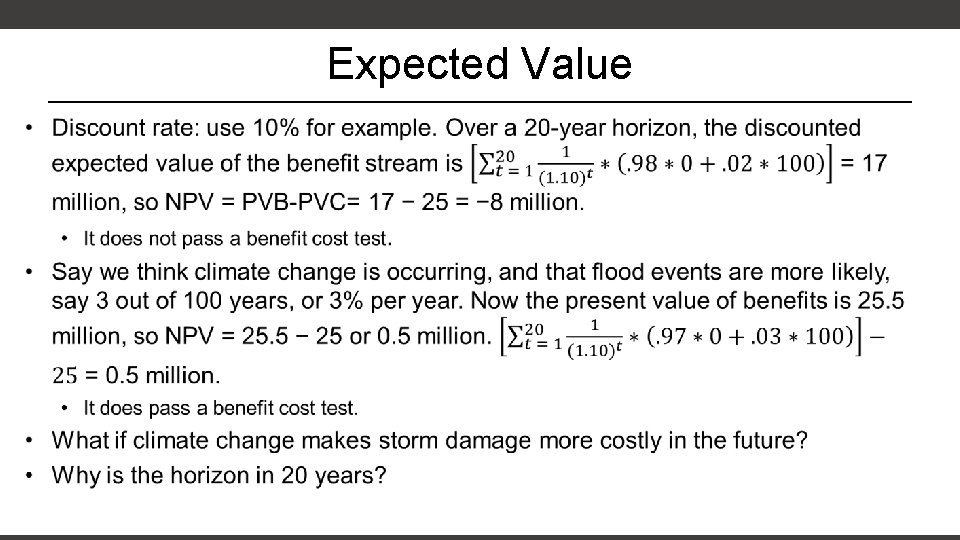 Expected Value • 