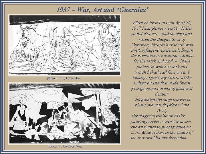 1937 – War, Art and “Guernica” photo n. 1 by Dora Maar photo n.