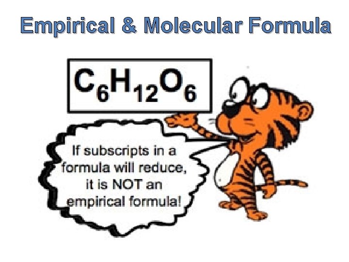 Empirical & Molecular Formula 