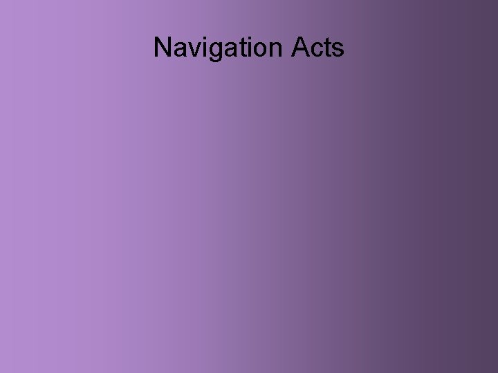 Navigation Acts 