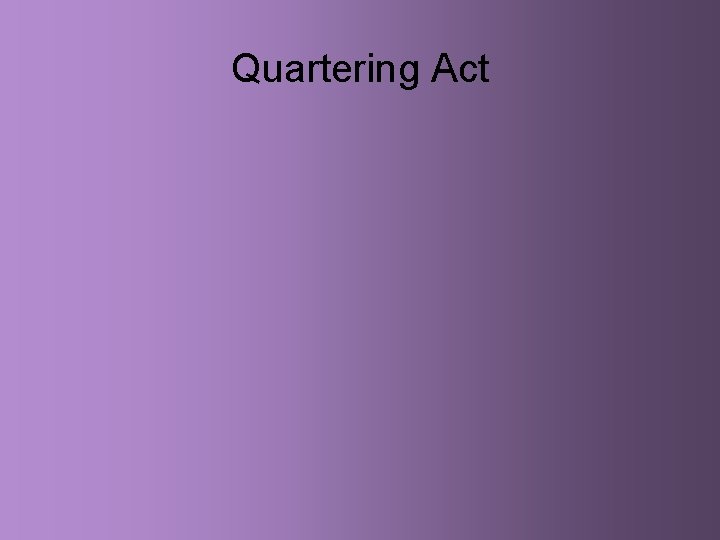 Quartering Act 