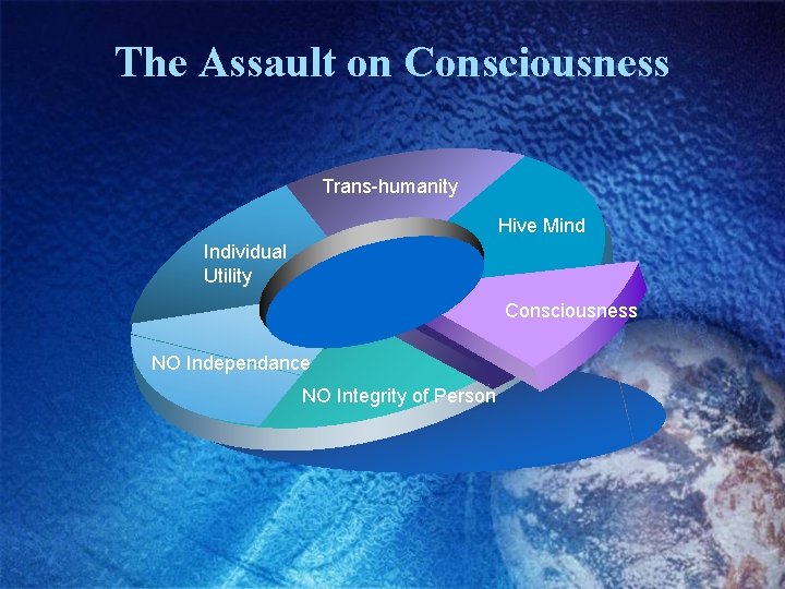 The Assault on Consciousness Trans-humanity Hive Mind Individual Utility Consciousness NO Independance NO Integrity