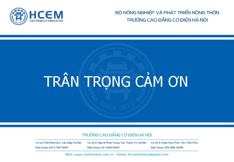 TR N TRỌNG CẢM ƠN 