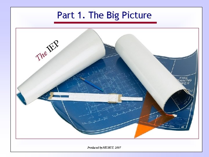 Part 1. The Big Picture Before the IEP e h T After the IEP