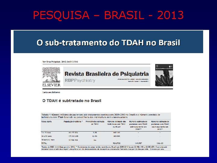 PESQUISA – BRASIL - 2013 