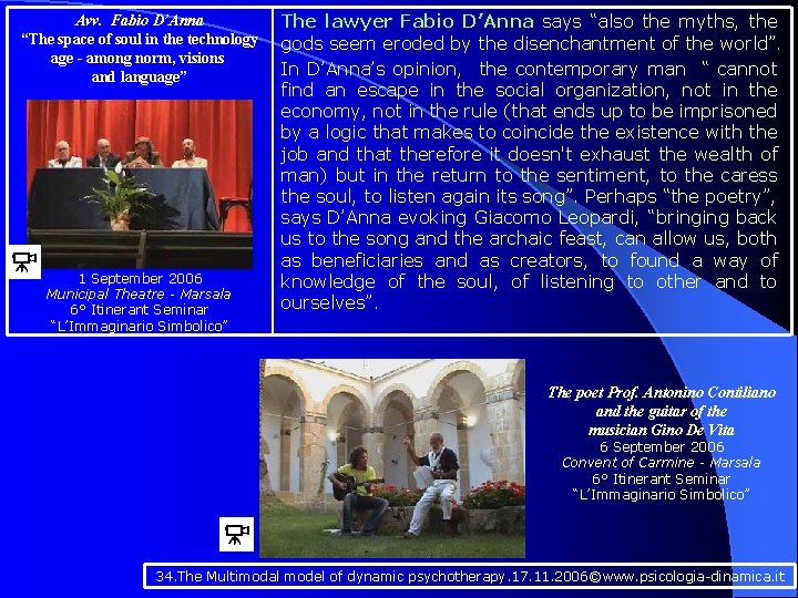 Avv. Fabio D’Anna “The space of soul in the technology age - among norm,