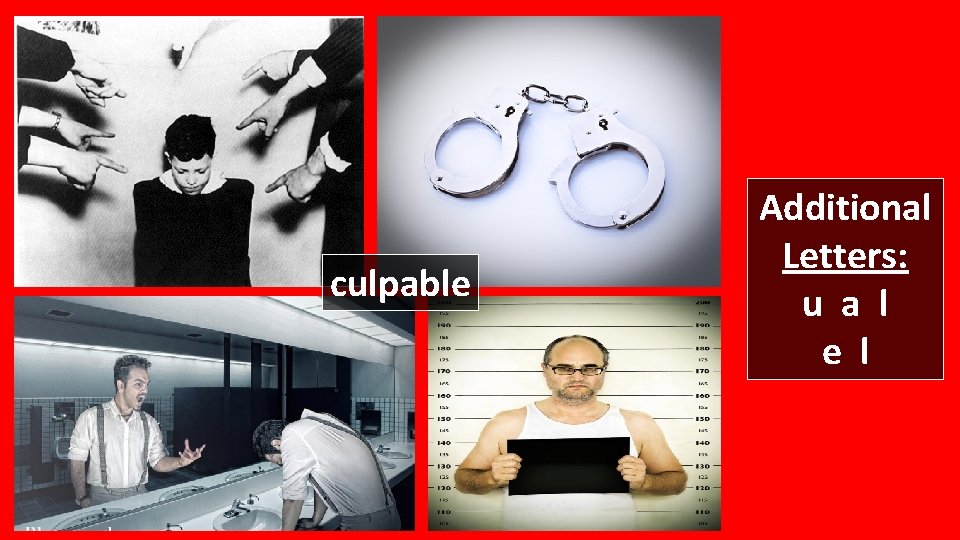 culpable Additional Letters: u a l e l 