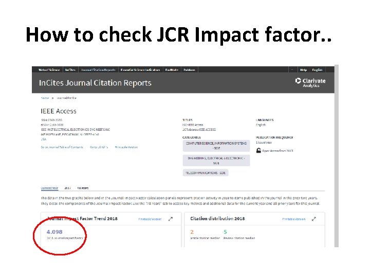 How to check JCR Impact factor. . 