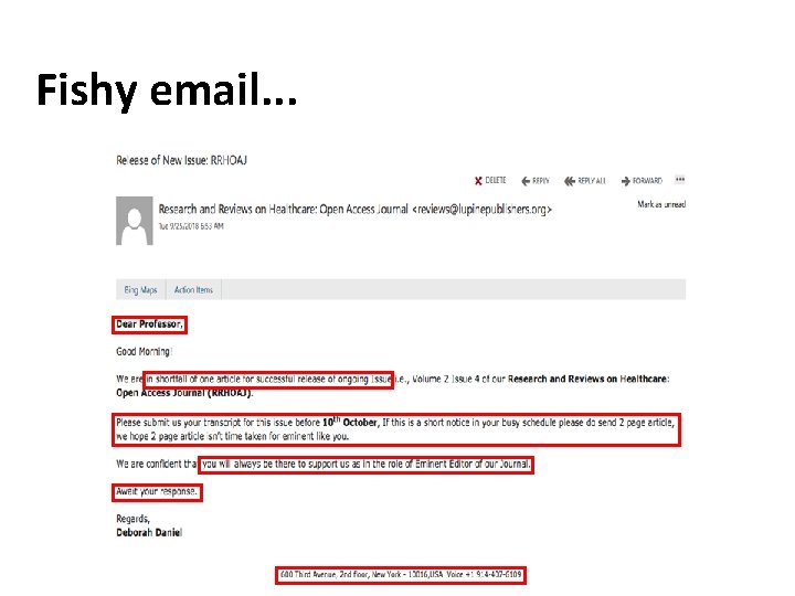 Fishy email. . . 
