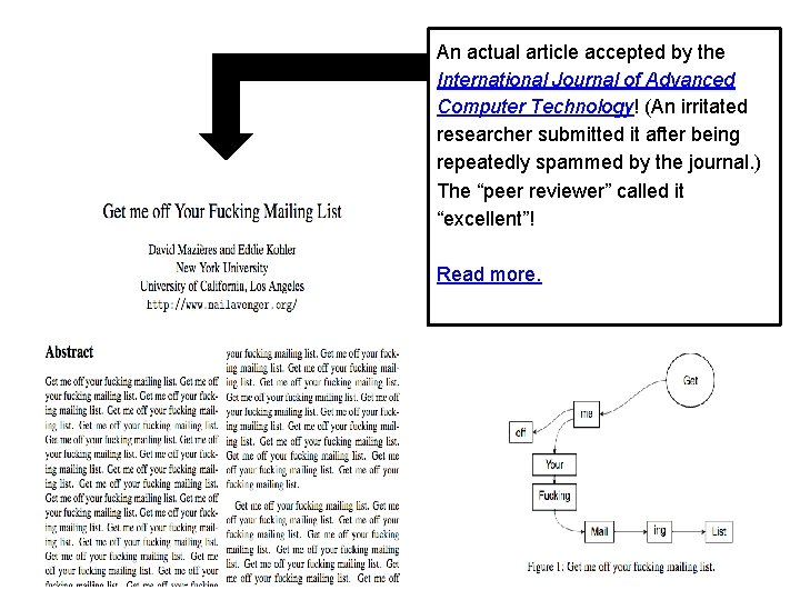 An actual article accepted by the International Journal of Advanced Computer Technology! (An irritated