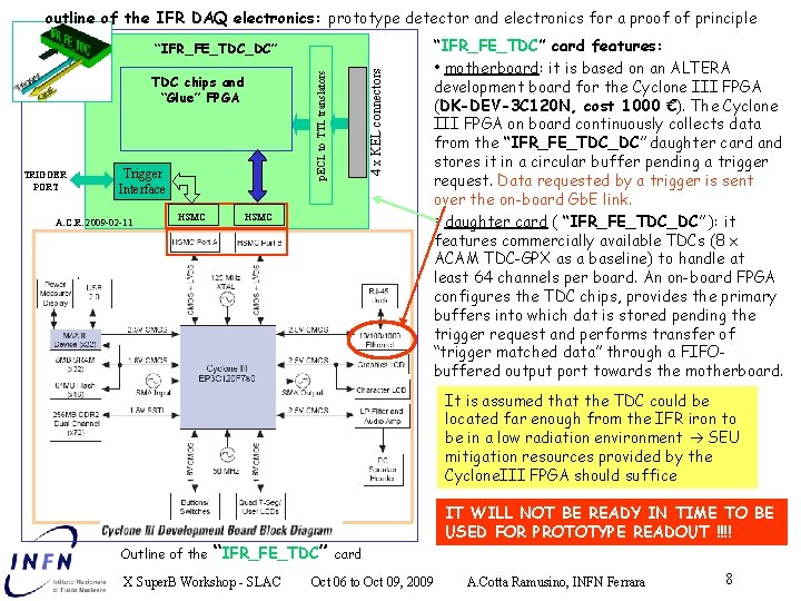 outline of the IFR DAQ electronics: prototype detector and electronics for a proof of