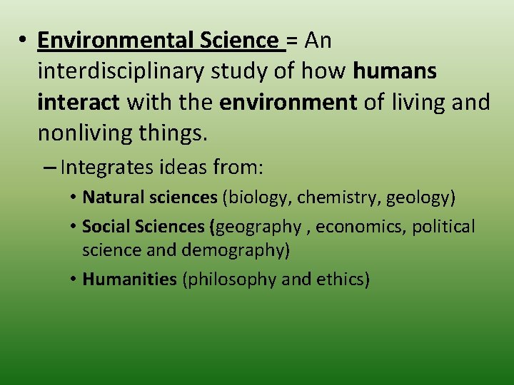 Unit 2 Environmental Problems Their Causes and Sustainability