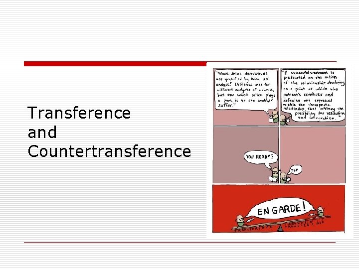 Transference and Countertransference 
