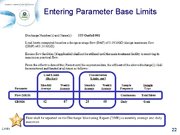 Entering Parameter Base Limits 22 