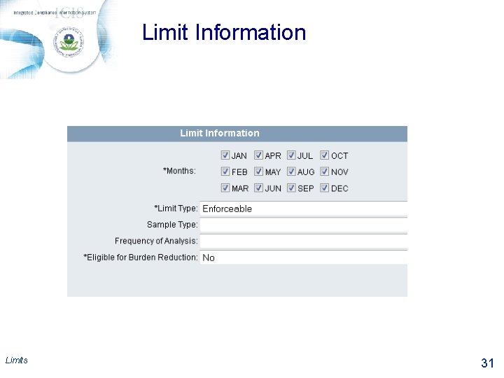 Limit Information Limits 31 