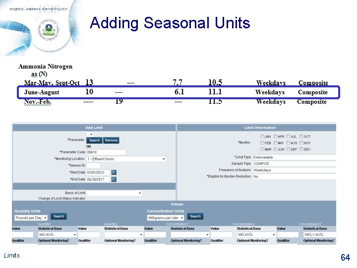 Adding Seasonal Units Limits 64 