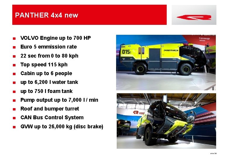 PANTHER 4 x 4 new ■ VOLVO Engine up to 700 HP ■ Euro