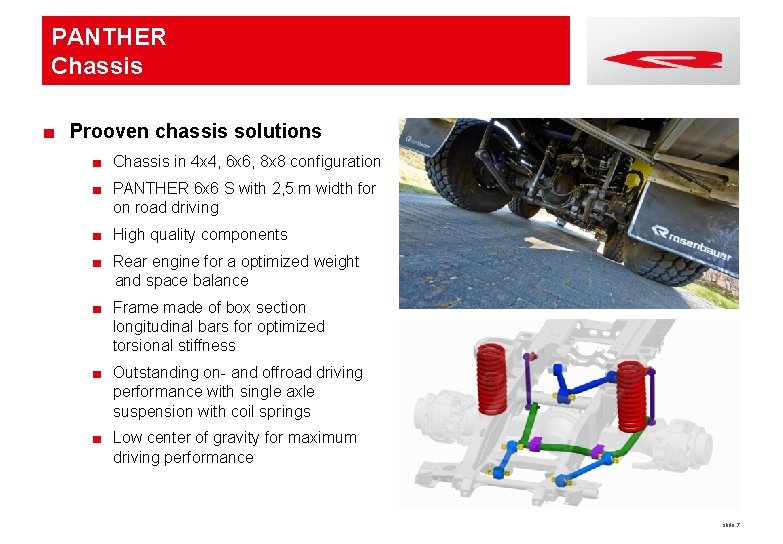 PANTHER Chassis ■ Prooven chassis solutions ■ Chassis in 4 x 4, 6 x